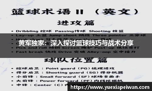 黄军独家：深入探讨篮球技巧与战术分享