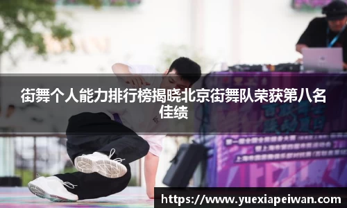 街舞个人能力排行榜揭晓北京街舞队荣获第八名佳绩